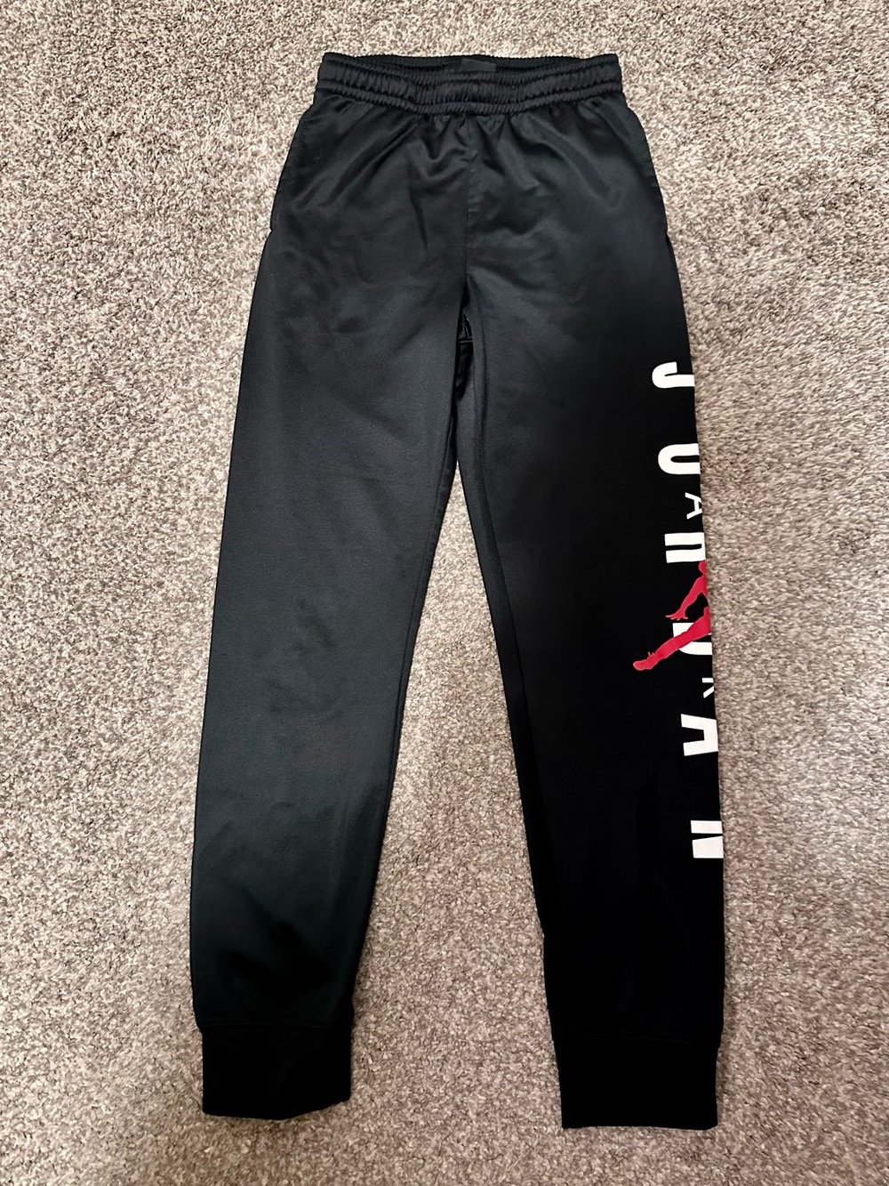 Air Jordan Boys Black Athletic Joggers with Side Logo Michael Jordan